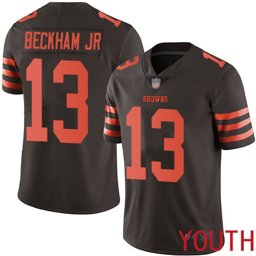 Cleveland Browns Odell Beckham Jr Youth Brown Limited Jersey 13 NFL Football Rush Vapor Untouchable